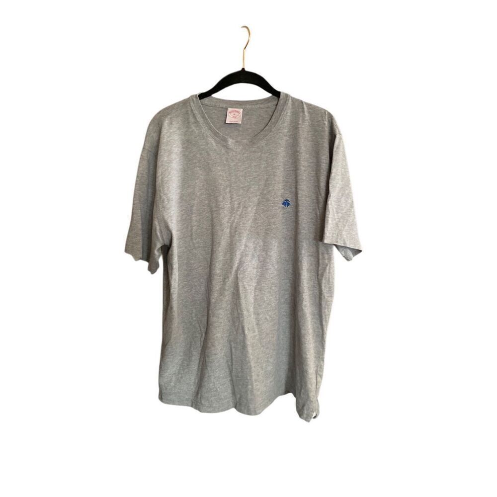 Brooks brothers, men’s gray, short sleeve logo, crewneck T-shirt, size XL